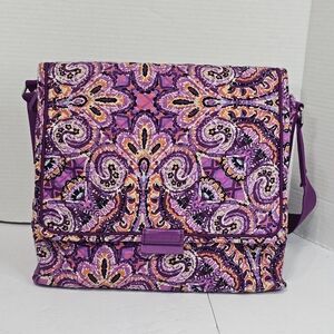 Vera Bradley Vibrant Purple Paisley Crossbody Bag Womens Modern